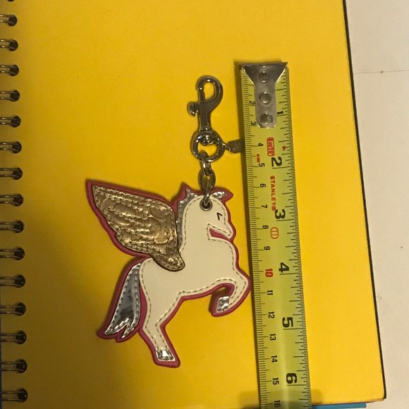 Coach Unicorn Pegasus Keychain Key Fob RARE - Picture 2 of 4